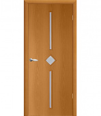 Дверное полотно Принцип Кристалл миланский орех со стеклом ламинированная финишпленка 700x2000 мм