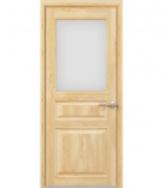 Дверное полотно РЖЕВДОРС 4310 Сатинато со стеклом массив без покрытия 600x2000 мм