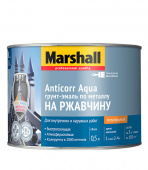 Грунт-эмаль по ржавчине Marshall Anticorr Aqua полуглянцевая основа BС 0,5 л
