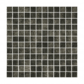 Мозаика Lavelly Smalta черная стеклянная 311х311х4,9 мм глянцевая