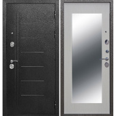 Дверь входная Троя MAXI правая серебряный антик - белый ясень с зеркалом 860х2050 мм