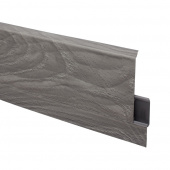 Плинтус ПВХ напольный Salag NG 62 мм шато серый 2500 мм со съемной панелью Г-профиль