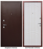 Дверь входная Dominanta правая медный антик - белый ясень 860х2050 мм