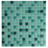 Мозаика Corsa Deco Sky голубой микс из стекломассы 327х327х4 мм матовая (10 шт.=1,069 кв.м)