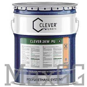 Мастика CLEVER 2 KW PU, 2 компонентный, на основе ПУ, без содержания растворителей, гидроизоляционный материал для питьевой воды.