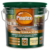 Масло Pinotex Wood&Terrace Oil для террас бесцветное 2,7 л