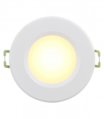 Светильник светодиодный встраиваемый круглый белый 5 Вт 3000К теплый свет