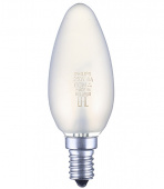 Лампа накаливания Philips E14 60W В35 свеча FR матовая