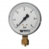 Манометр Watts (10007790) 1/2 НР(ш) радиальный 6 бар d80 мм