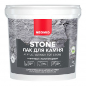 Лак акриловый для камня Neomid Stone бесцветный 5 л полуматовый