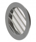 Вентиляционная решетка наружная круглая алюминиевая d125 мм c фланцем d100 мм