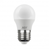 Лампа светодиодная E27 7W, G45 (шар), 2700K, теплый свет, REV