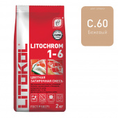 Затирка LITOKOL Litochrom 1-6 C.60 бежевый 2 кг