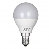 Лампа светодиодная E14 7W, G45 (шар), 4000K, дневной свет, REV