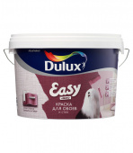 Краска водно-дисперсионная Dulux Dulux Easy для обоев и стен моющаяся белая основа BW 2,5 л