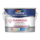 Краска водно-дисперсионная моющаяся Dulux Diamond Extra Matt белая основа BW 10 л