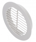 Вентиляционная решетка наружная круглая пластиковая d130 мм c фланцем d100 мм