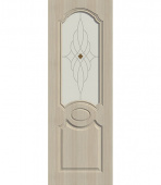 Дверное полотно Verda Афина беленый дуб мелинга со стеклом экошпон 700x2000 мм