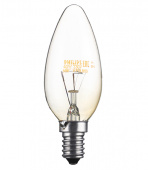 Лампа накаливания Philips E14 40W В35 свеча CL прозрачная