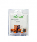 Зажим клемма Wago 2273-243 на 3 провода 0,5-2,5 мм кв с пастой 6 шт