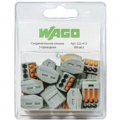 Зажим клемма WAGO 222-413 на 3 провода с рычажком 0,08-2,5мм.кв. 20 шт.