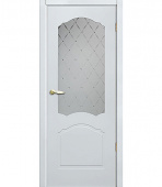 Дверное полотно Принцип Арктика белое со стеклом эмаль 800x2000 мм
