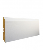 Плинтус Smartprofile Paint МДФ 3D wood 100 В Белый под окраску 2,4 м