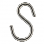 Крюк s-образный ассиметричный d7 мм нержавеющая сталь (2 шт.)