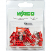 Зажим клемма WAGO 2273-204 на 4 провода 0,5-2,5 мм2 без пасты (20 шт)