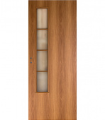 Дверное полотно Verda ДПО 05 миланский орех со стеклом ламинированная финишпленка 700x2000 мм