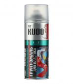 Грунт-эмаль аэрозольная для пластика Kudo черная глянцевая RAL 9005 520 мл