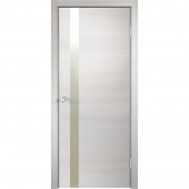 Дверное полотно VellDoris TECHNO Z дуб белый со стеклом экошпон 900x2000 мм