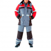 Куртка рабочая утепленная Спец 48-50 рост 170-176 см цвет серый/красный