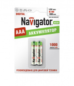 Аккумулятор NAVIGATOR LR03 1.2V (AAA) 1000 mAh (2 шт)