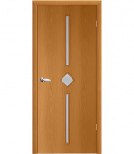 Дверное полотно Принцип Кристалл миланский орех со стеклом ламинированная финишпленка 800x2000 мм