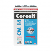 Клей для плитки, керамогранита и камня Ceresit СМ 14 Extra серый (класс С1) 25 кг