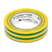 Изолента ПВХ желто-зеленая 3М Temflex 1300 19 мм 20 м