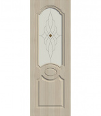 Дверное полотно Verda Афина беленый дуб мелинга со стеклом экошпон 800x2000 мм