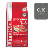 Затирка LITOKOL Litochrom 1-6 C.10 серая 2 кг