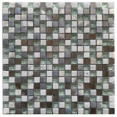 Мозаика Lavelly Elements Grey Mix серый микс из стекла камня и металла 305х305х8 мм