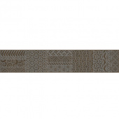Керамогранит Grasaro Linen бордюр темно-коричневый 70х400х9 мм
