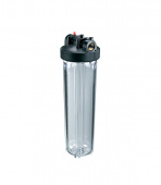Корпус фильтра Гидротек для холодной воды 20BB 1 ВР(г) х 1 ВР(г) прозрачный