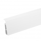 Плинтус ПВХ IDEAL Система 80 мм белый 2200 мм со съемной панелью