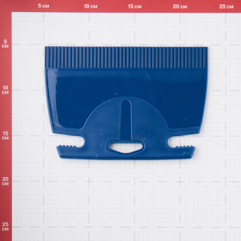 Шпатель для клея зубчатый 180 мм B3 пластиковый синий с пластиковой ручкой