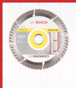Диск алмазный универсальный Bosch (2608615061) 150x22,2x2,4 мм сегментный сухой рез