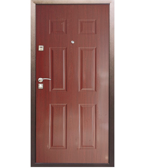 Дверь входная Форпост 73 левая медный антик - орех 960х2050 мм