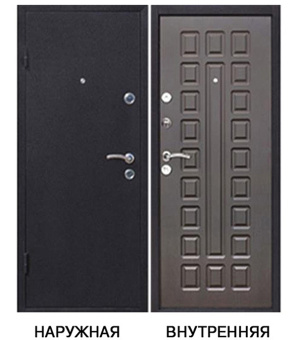 Дверь входная Йошкар левая медный антик - венге серый 960х2050 мм