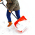 Лопата снеговая Finland (1731-Ч) пластиковая с деревянным черенком 550х385х1500 мм