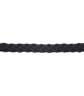 Шнур плетеный полипропиленовый 12 прядей черный d6 мм повышенной плотности