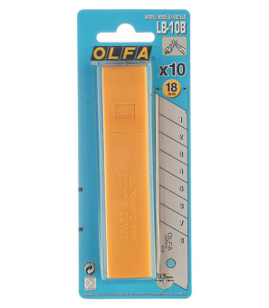Лезвие для ножа Olfa прямое 18 мм (10 шт)